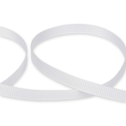 Репсовая лента GR-06 6 мм 1/4 " , №001 белый