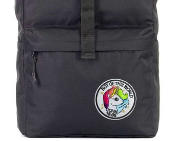 Нашивка термоаппликация на одежду и на рюкзак.  Not of this world. Единорог