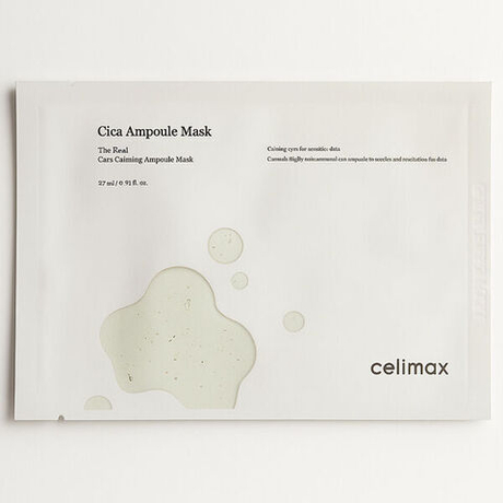 Успокаивающая тканевая маска с экстрактом центеллы Celimax The Real Cica Calming Ampoule Mask, 27мл