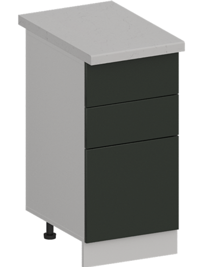 Кухня Модуль ШН3Я 400 Белый / Насыщенно-зеленый