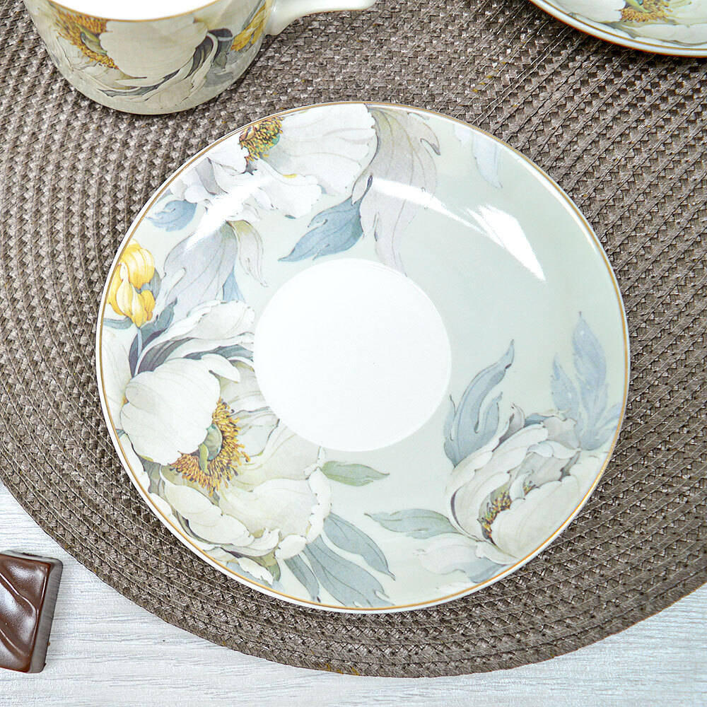 Чайный набор 12 предметов 230мл "Light flower"