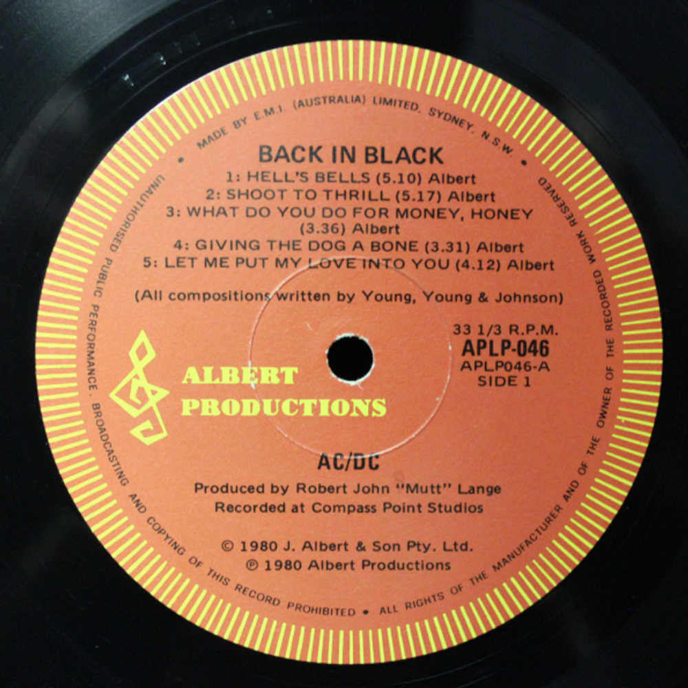 AC/DC / Back In Black (LP)