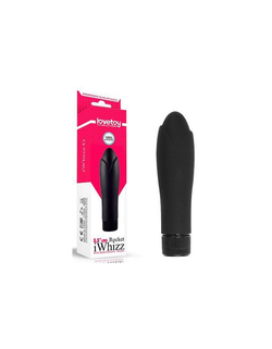 Черный мини-вибратор iWhizz Rocket - 13,5 см.