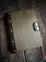 Деревянный блокнот на кольцах А5