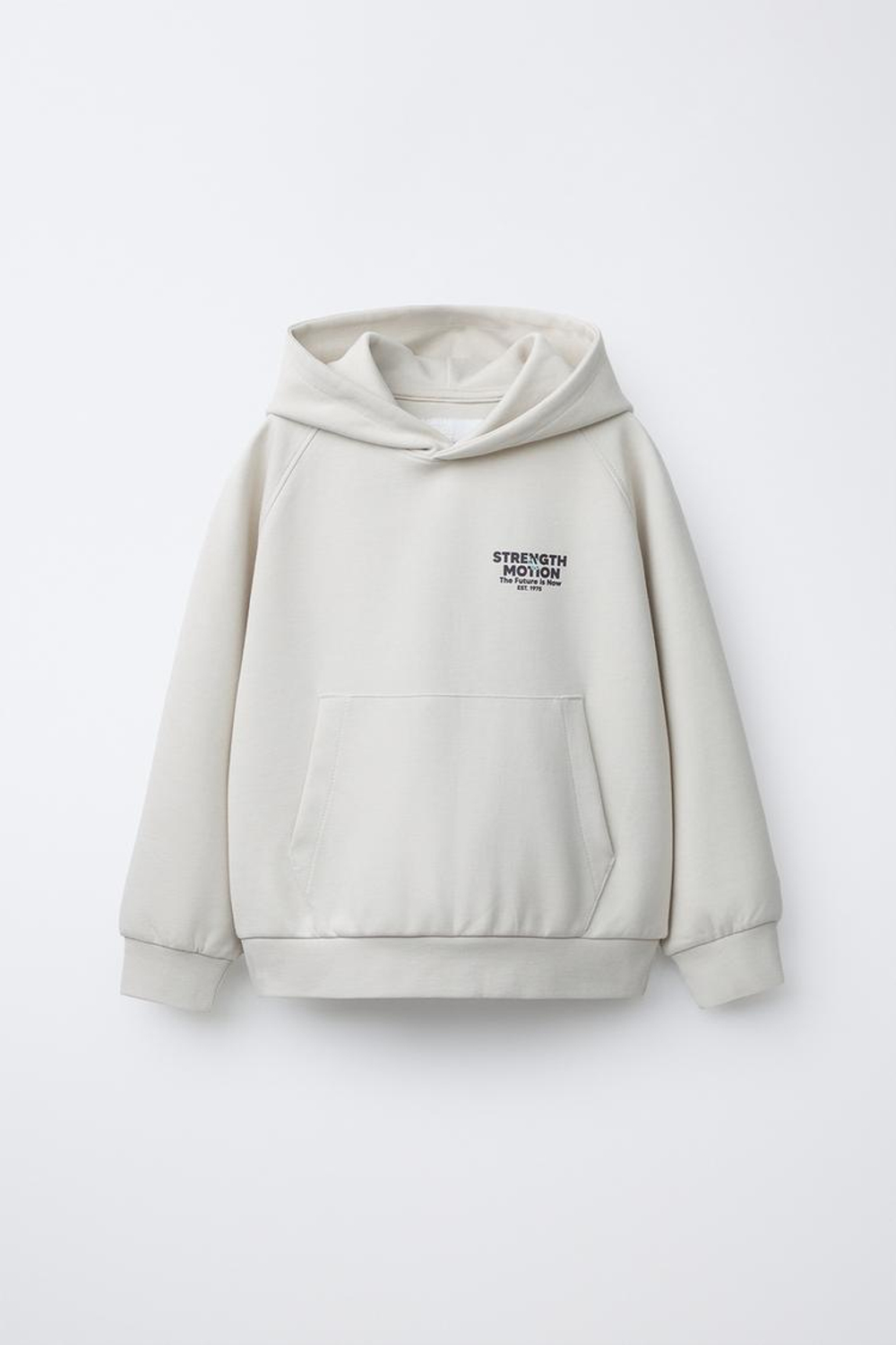 ZARA КОМПЛЕКТ ИЗ ТОЛСТОВКИ И ДЖОГГЕРОВ ИЗ ТКАНИ ИНТЕРЛОК, ЦВЕТ ЛЬДА