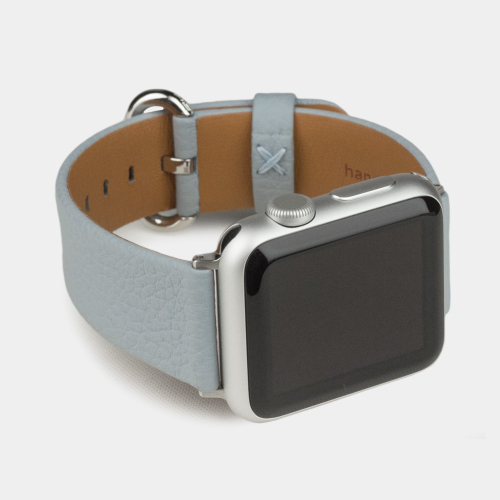 Ремешок для Apple Watch 40/41/42 mm из кожи теленка, голубого цвета