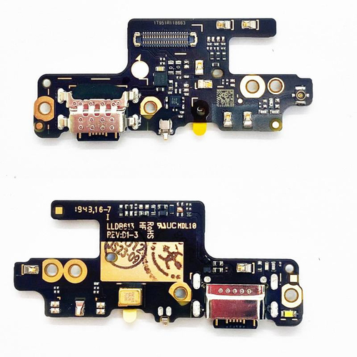 Шлейф для Xiaomi Redmi Note 7/7 Pro плата системный разъем/микрофон - Премиум