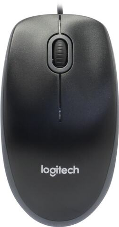 Logitech Optical Mouse B100 Black  &lt;910-003357/910-005547/910-006605&gt;  (OEM) USB 3btn+Roll