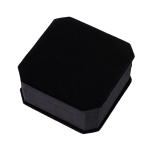 Маленькая серебристая анальная втулка 6см с чёрным кристаллом ToyFa Metal 712003