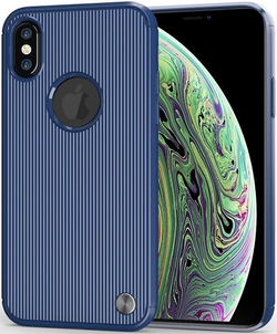 Чехол для iPhone XS Max цвет Blue (синий), серия Bevel от Caseport