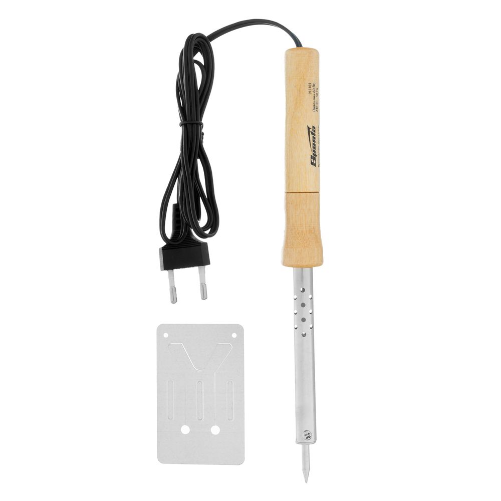 Паяльник с ручкой из дерева, 60 Вт// Sparta