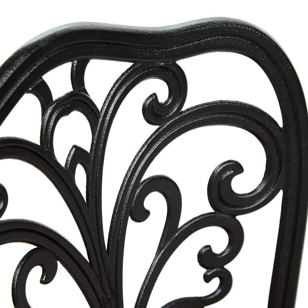 Комплект Secret De Maison Romance (стол +2 стула) алюминиевый сплав, D60/H67, 53х41х89см, черный