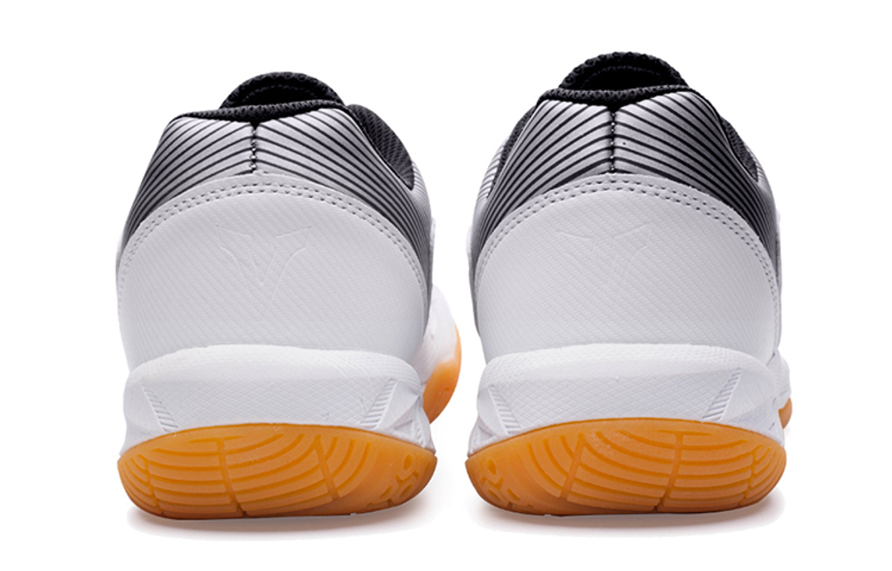 VOIT Slip Resistant Abrasion Resistant Low top Table Tennis Shoes Unisex White Black