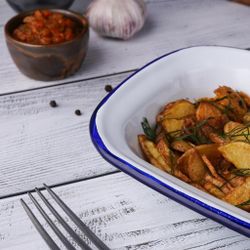 Блюдо для подачи 22*16,5 см h5 см 700 мл Blue Rim эмалированая сталь SUNNEX [1]