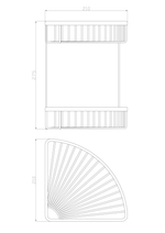 Полка для ванной 2-х ярусная WONZON & WOGHAND, Темный графит (WW-4128-BGM)