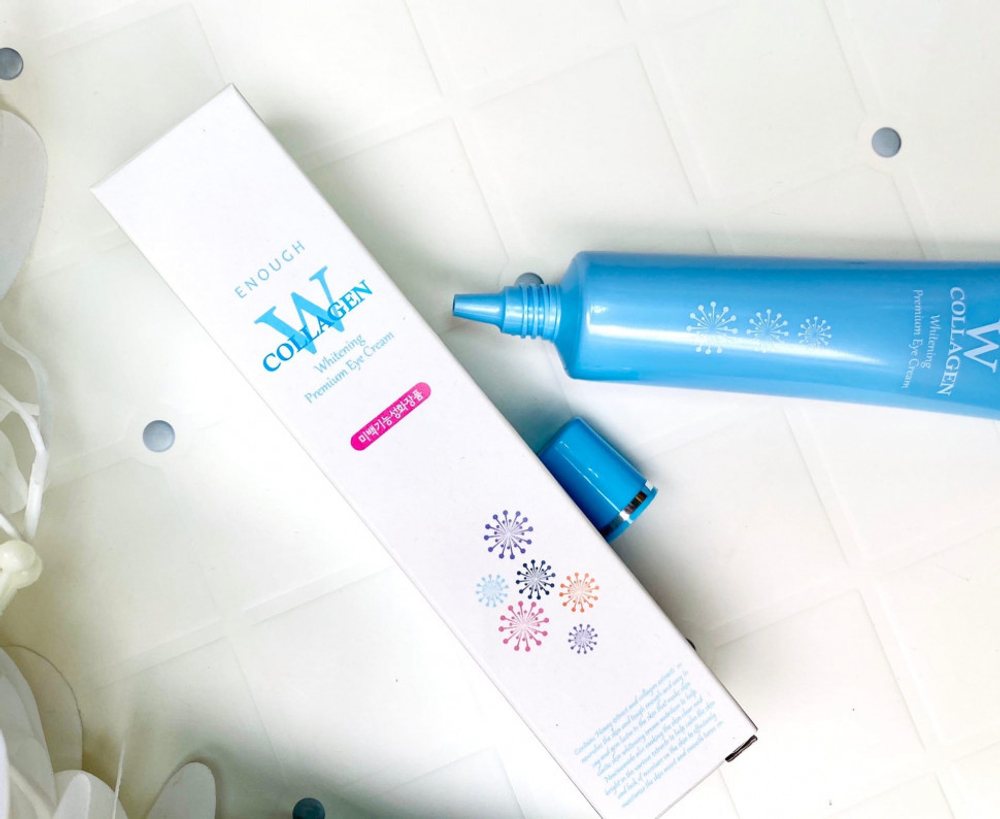 Enough W Collagen Premium Eye Cream осветляющий крем для век с коллагеном