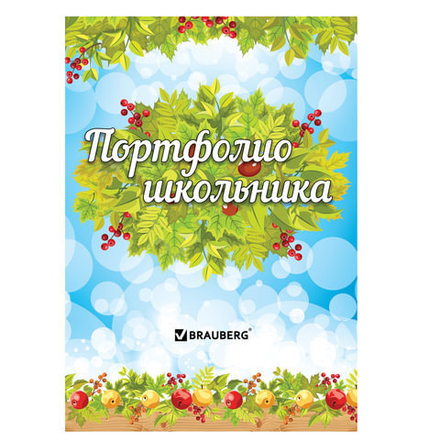 Листы-вкладыши для портфолио школьника, 14 разделов, 16 листов, "Окружающий мир", BRAUBERG, 126896