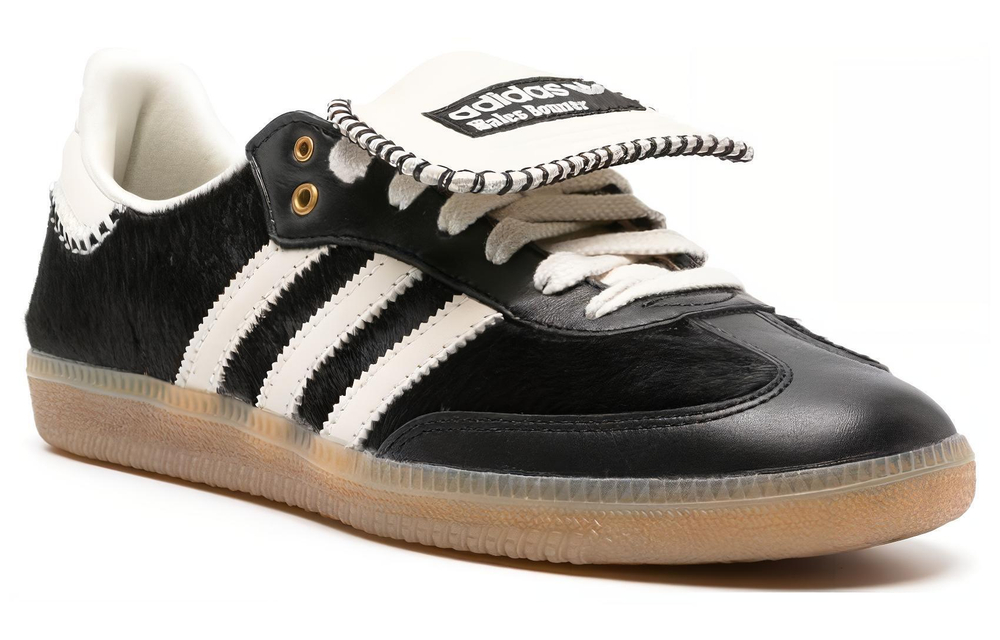 WALES BONNER x adidas originals Samba Pony Tonal round toe comfortable and warm non-slip low-top sneakers for men and women the same style black