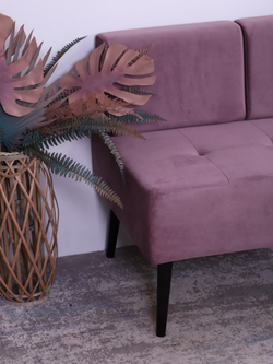 Диван "Twist" антивандальный велюр Lilac/венге