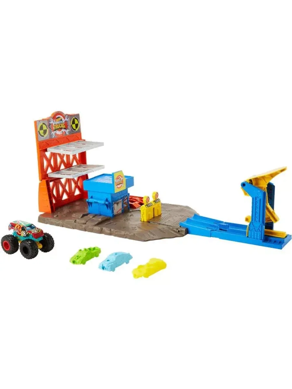 Автотрек Хот Вилс Monster Trucks Взрывная станция HFB12