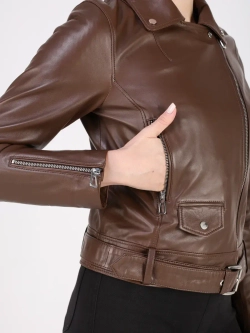 Кожаная куртка демисезонная косуха