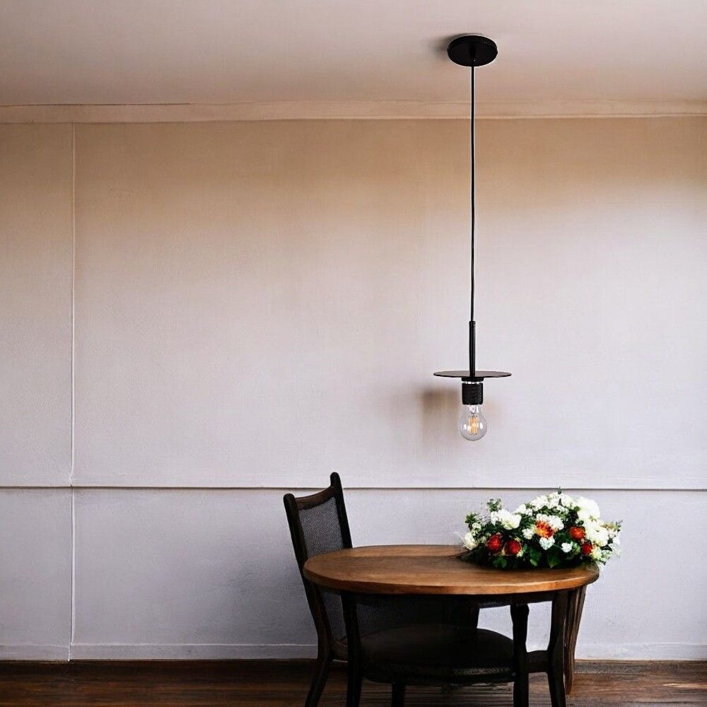 Подвесной светильник RH Utilitaire Disk Shade Pendant Black