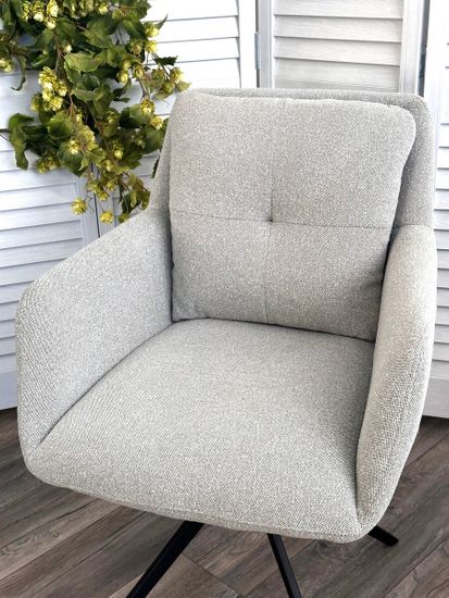 Стул MEADOW 360 град. поворот. Серый Lake-450, ткань / черный каркас