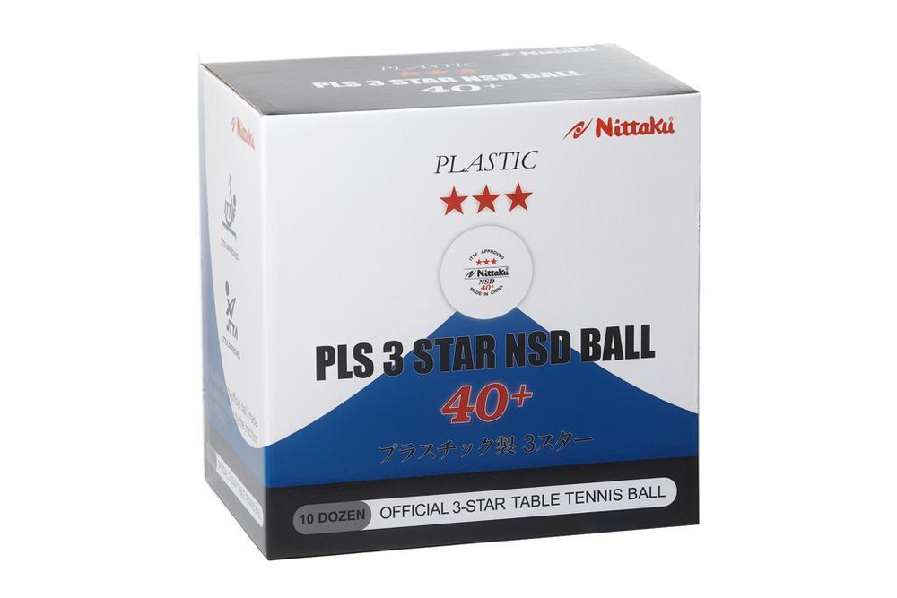 Nittaku NSD 40+ 3*** ITTF 120pcs (seam)