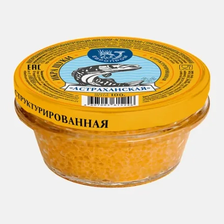 Икра щуки Астраханская имитированная структурированная 100г