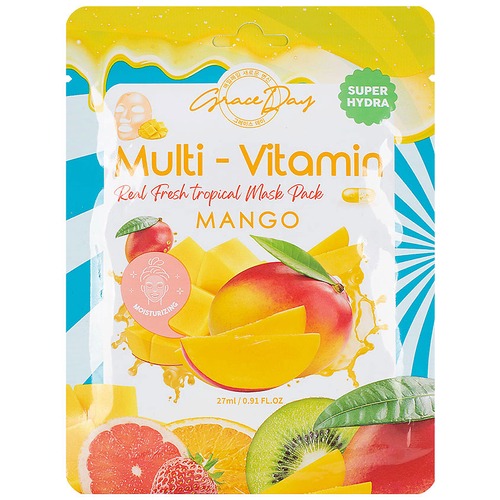 "GRACE DAY" Тканевая маска д /лица Манго, 27 мл.