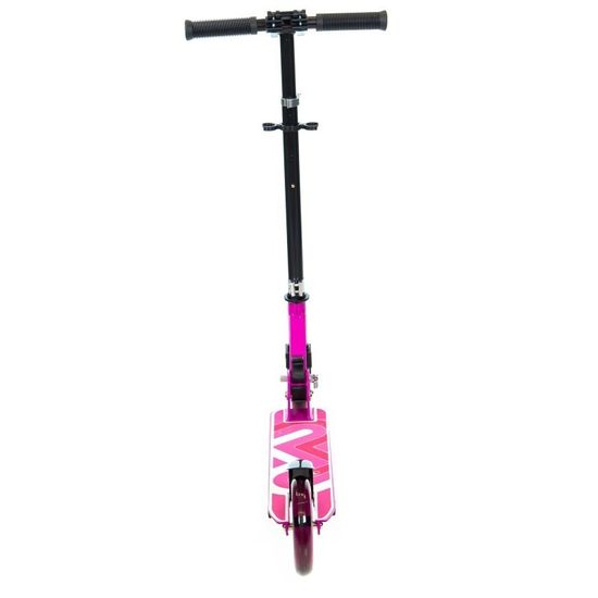 Складной двухколёсный самокат со светящимися колёсами и платформой Micar Flash 145 фиолетовый