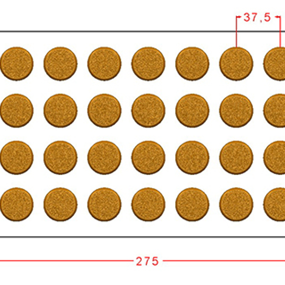1000| Форма для шоколадных конфет "Таблетка шагрень " (275*175 мм)