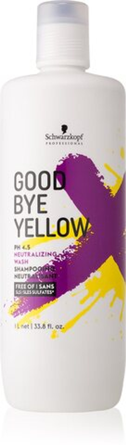 Schwarzkopf Professional Goodbye Yellow - Шампунь нейтрализующий желтизну для окрашенных и мелированных волос /   1000  ml  / GTIN 4045787516036