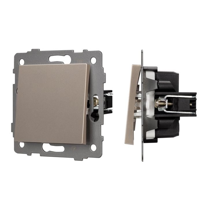 Механизм выключателя одноклавишный перекрёстный SWT-MKX1-PL-GD-V (250V, 10A) Arlight 049878