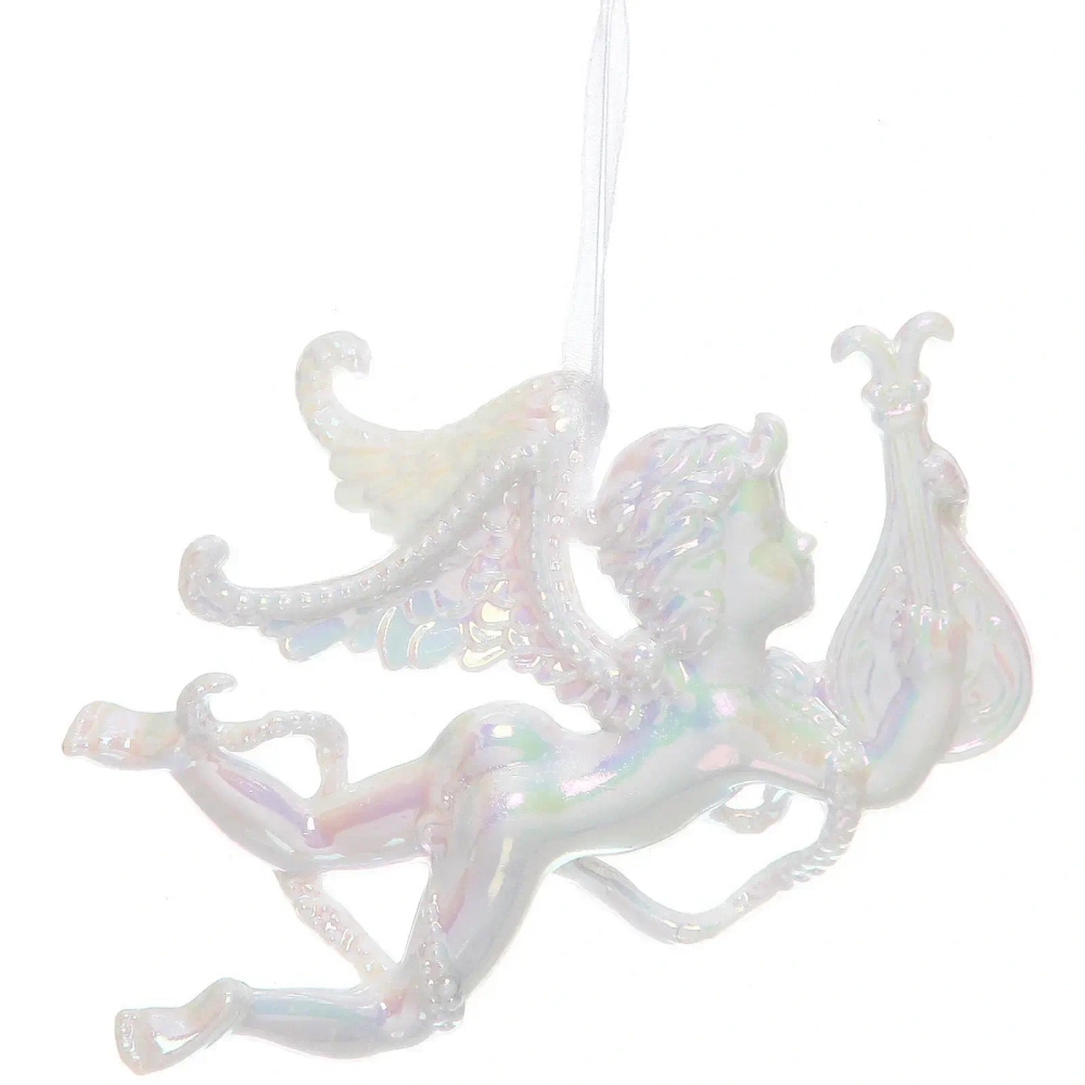 Подвеска «Парящий ангел» 14,5*8,5 см, Жемчужный