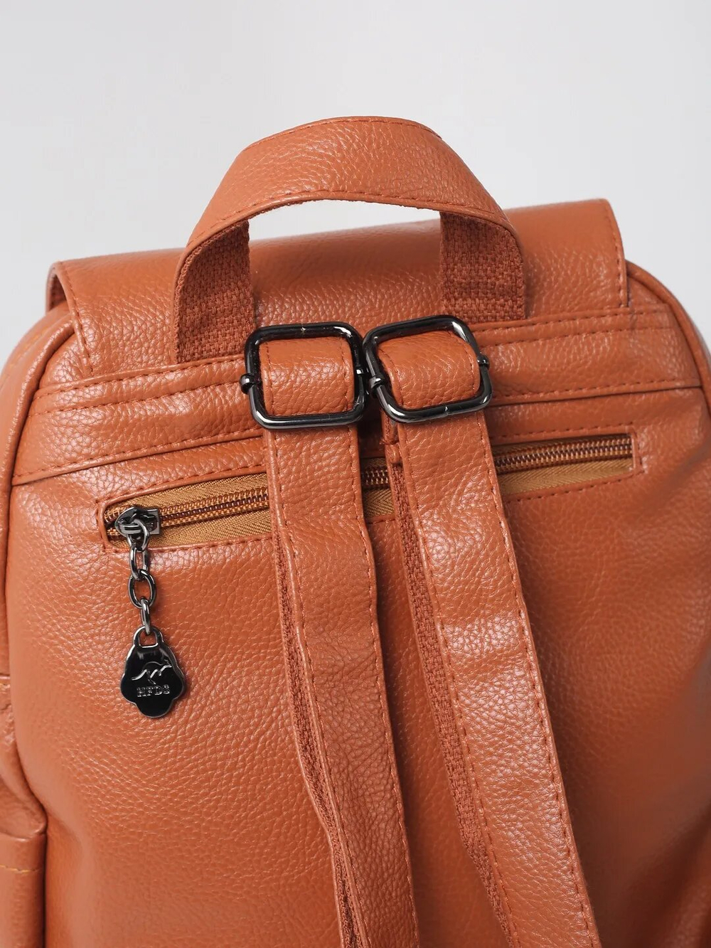 Рюкзак женский кожаный, коричневый