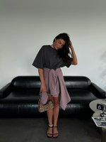 Футболка удлиненная графит