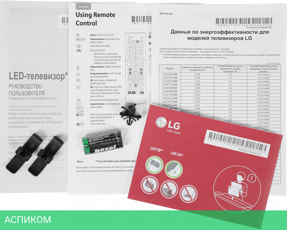 Телевизор LED LG 50" 50UR78006LK.ARUB