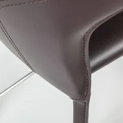 Полубарный стул Austin, темно-коричневая кожа