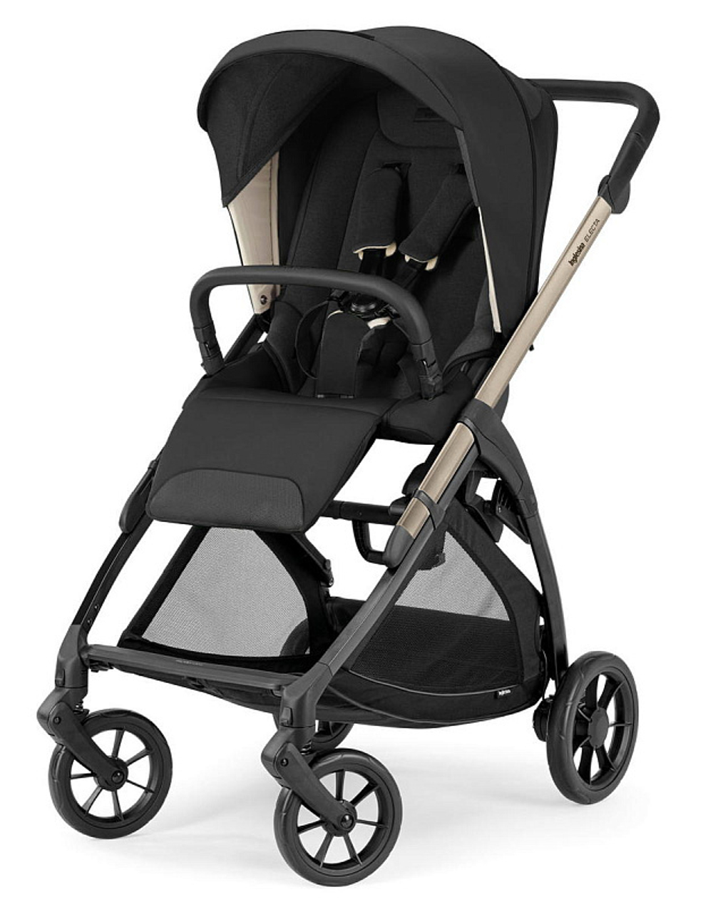 Коляска 3 в 1 Inglesina Electa System Quattro DRW 2025 с подставкой под люльку Upper Black