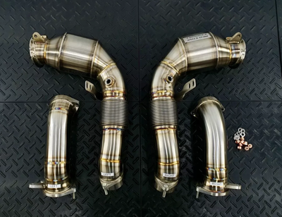 RedStar Exhaust Приемные трубы (Downpipes) без катализаторов с термозащитой BMW X5M F95 / X6M F96 LCI (S68)