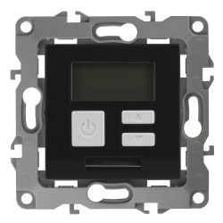 12-4111-05 ЭРА Терморегулятор универс. 230В-Imax16А, IP20, Эра12, антрацит