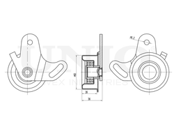 Ролик натяжной ремня ГРМ UNIO TNS-10087