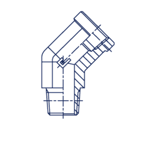 Штуцер FSC45 BSP 3/8 - BSPT 3/8