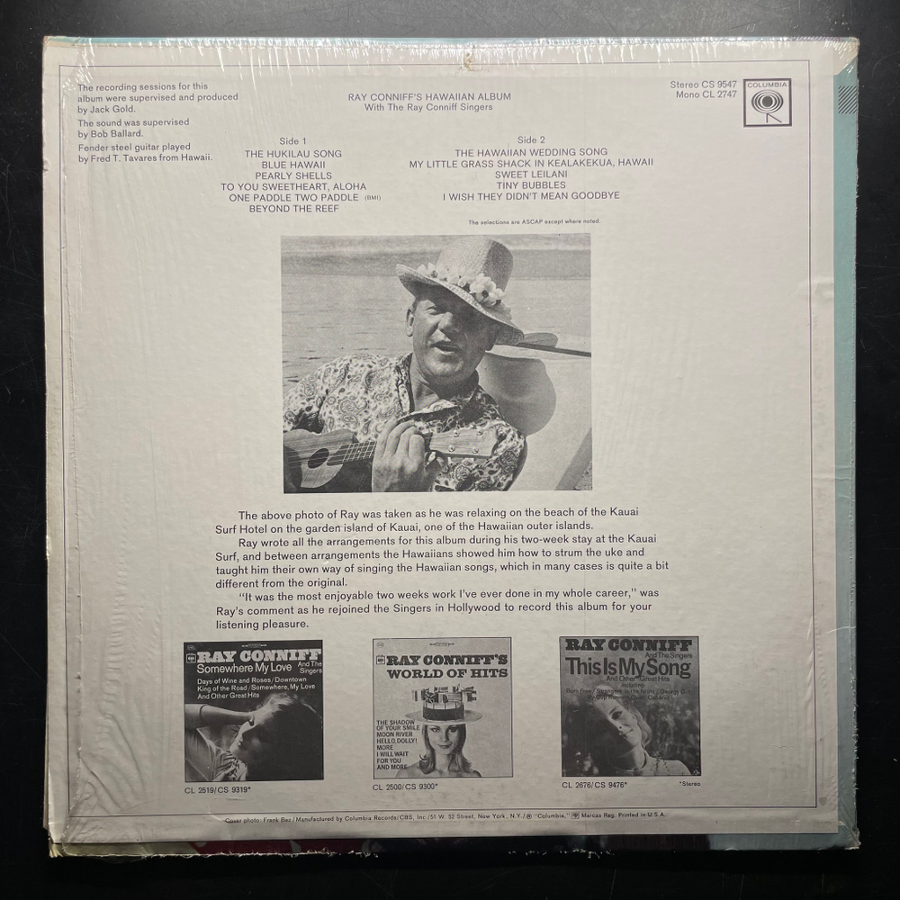 Ray Conniff With The Ray Conniff Singers ‎– Ray Conniff's Hawaiian Album (США 1967г.)