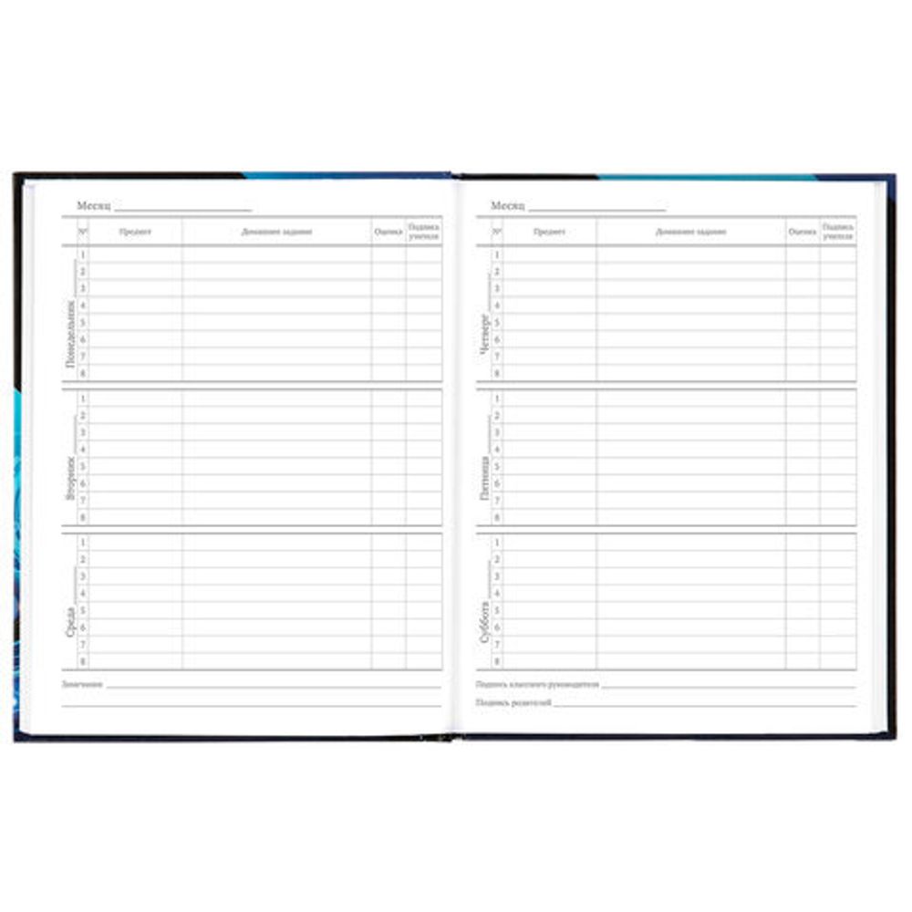 Дневник 5-11 класс 48 л., твердый, BRAUBERG, глянцевая ламинация, с подсказом, "Hi-Tech", 106394