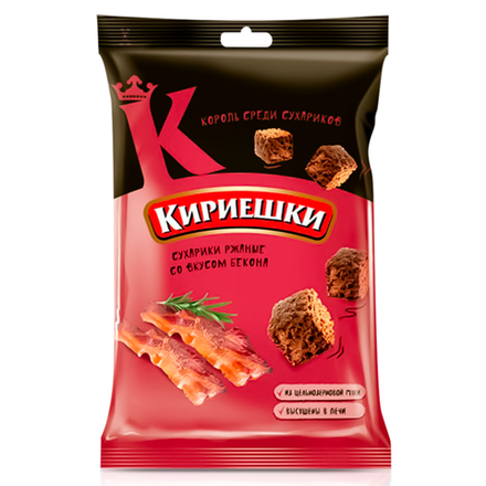Кириешки ржаные бекон 100 гр