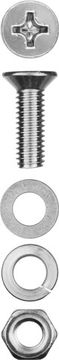 ЗУБР DIN 965, M5 х 20 мм, цинк, 16 шт, винт с гайкой и шайбами (303456-05-020)