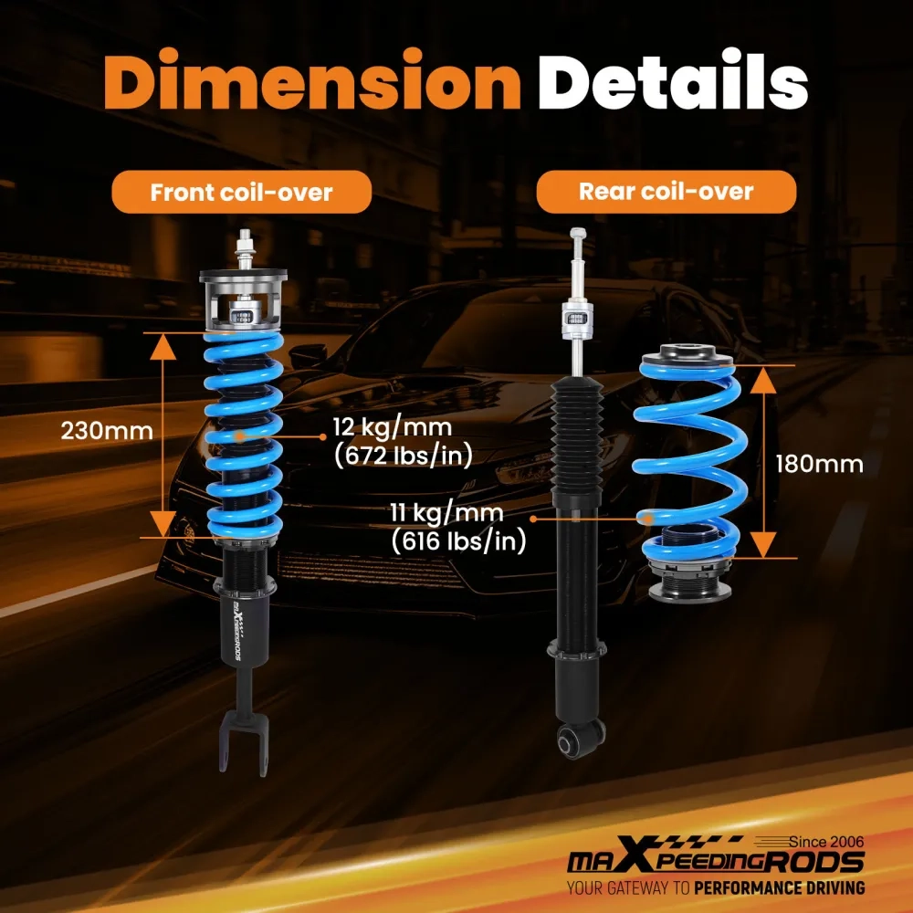 MaXpeedingrods T6 COILOVER Lowering Kit подходит для автомобиля AUDI A6 (C6) Compatible for FWD 2005–2011