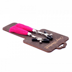 Зажимы на соски «прищепки» с кисточками из шелка розовые